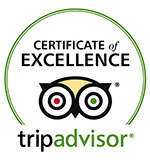 Recomended and awarded by Tripadvisor